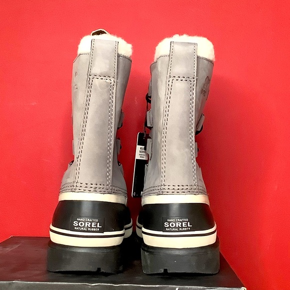 SOREL WP Sz 9 NWT Caribou Shale & Stone Winter Boots -40* Rated Faux Fur Lined - Picture 5 of 12